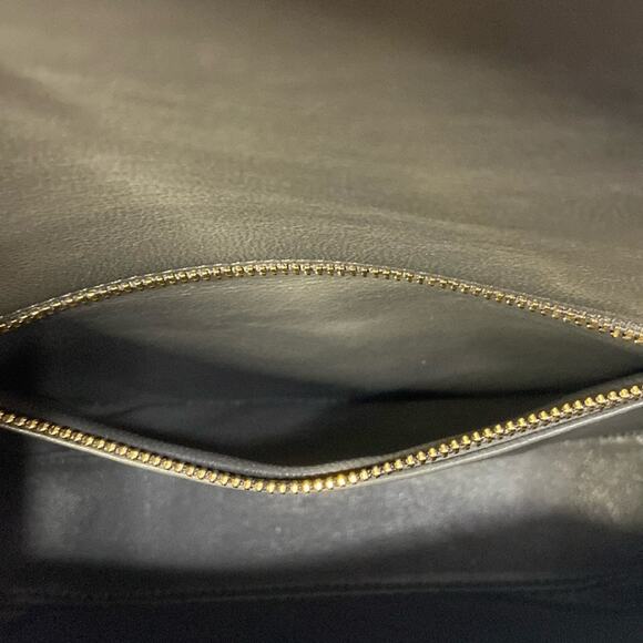 Authentic Celine Women Gray Anthracite Croc Embossed Leather Tassel Handbag - Picture 13 of 15